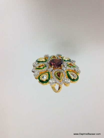 AD Kundan Mena Ring