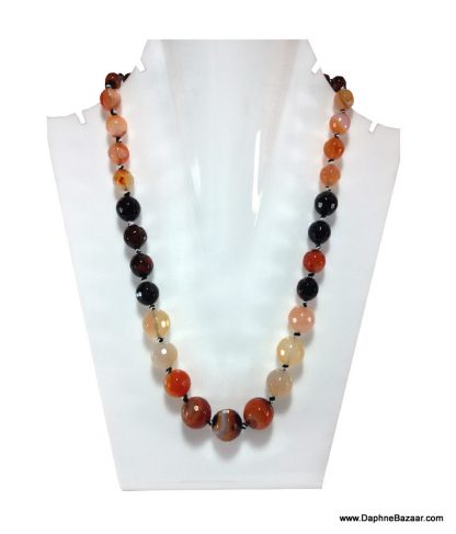 DaphneBazaar Orange Black Mix Multi Color Onyx