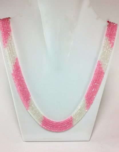 CZ Pink White Strings 5 Layres