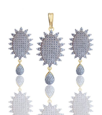 Daphne Bazaar AD Design Pendant and earrings