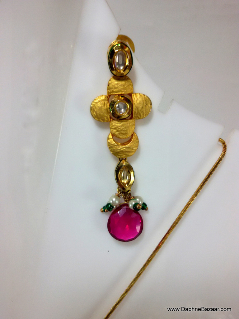 Kundan Earrings with Pink stones