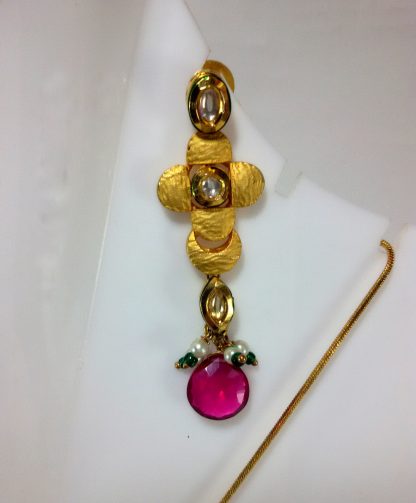 Kundan Earrings with Pink stones