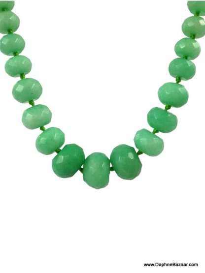 ONYXO55, See Green Shade Oval shaped Beads Neckpiece – Buy Indian ...