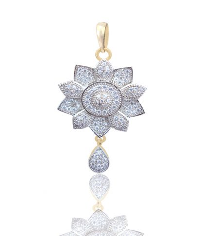 Daphne Bazaar Amercian Diamond Flower Pendant