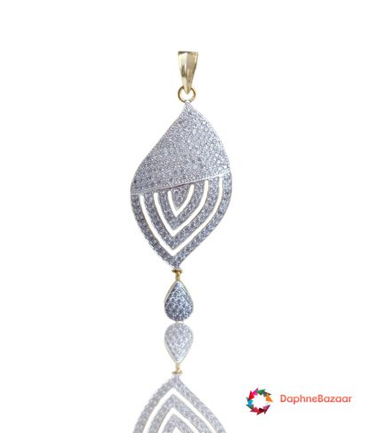 Daphne Bazaar American Diamond Leaf Pendant