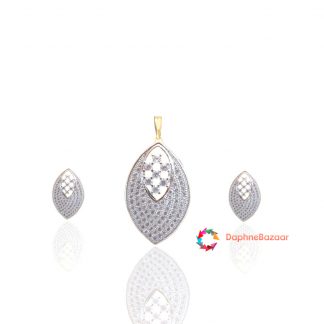 Designer Art American Diamond Earrings and Pendant