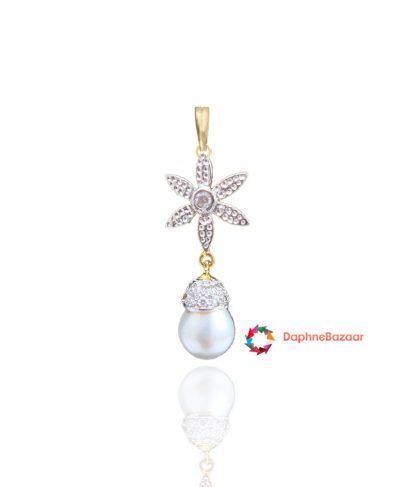 Designer Star Pendant Pearl Droplet