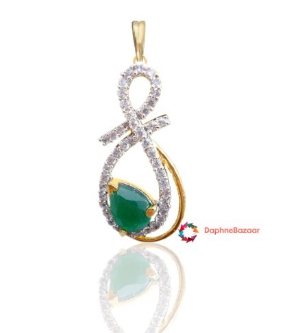 Emerald American Diamond Pendant