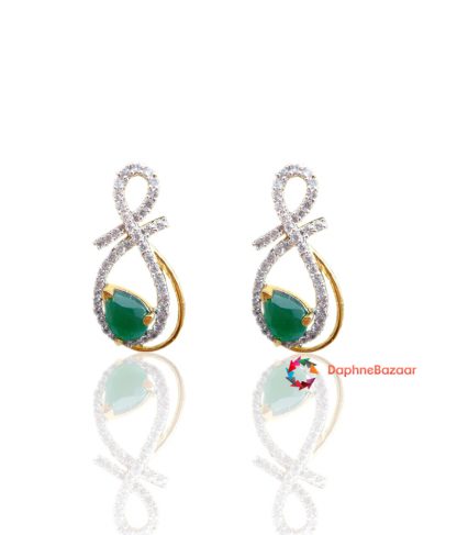 Emerald American Diamond earrings