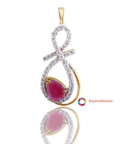 Ruby American Diamond Pendant image