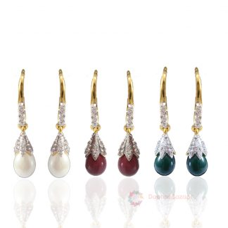 Three Pairs of American Diamond Drop Dangle