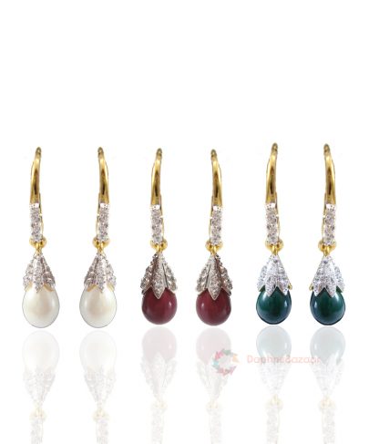 Three Pairs of American Diamond Drop Dangle