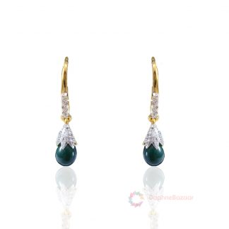 American Diamond Green Droplet Hanging