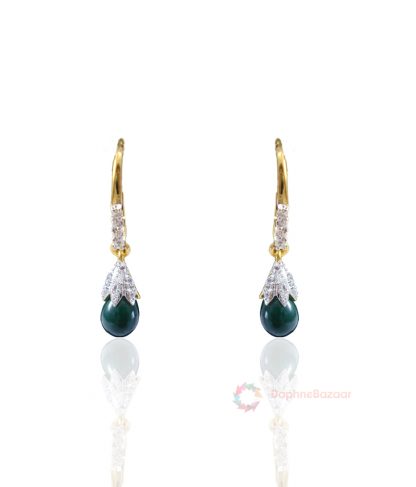 American Diamond Green Droplet Hanging