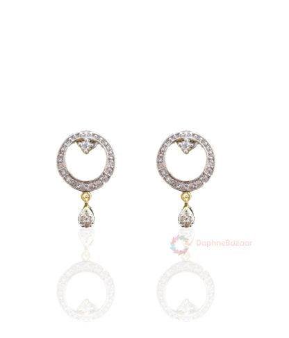 American Diamonds Round Shape Earrings