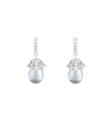 Daphne Diamond Pearl Droplet for Women