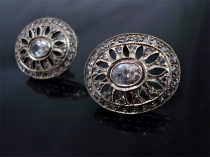 Daphne Silver Diamond Earrings for Women