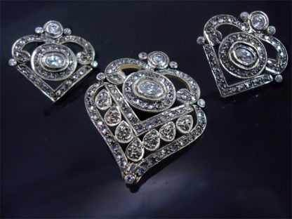 Daphne Sterling Silver Diamond Pendant Earring for Women