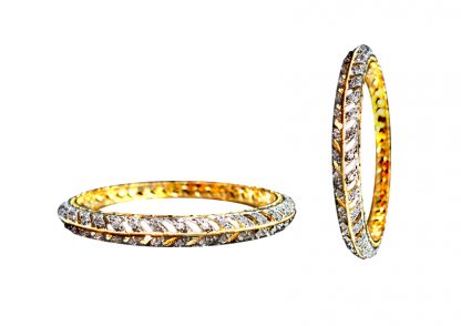 Daphne Studded Diamond Bangles for women