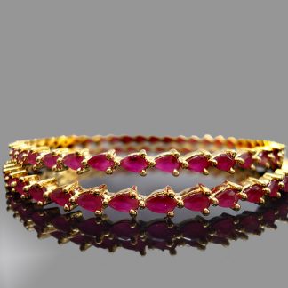 Sleek Ruby Designer Bangles