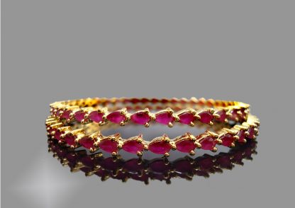 Sleek Ruby Designer Bangles