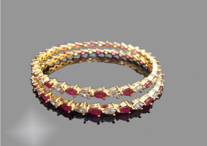 Sleek Ruby Designer Bangle