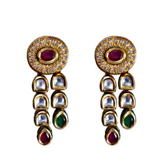 Daphne Multi color Kundan Earrings for Women