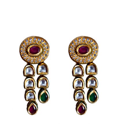 Daphne Multi color Kundan Earrings for Women