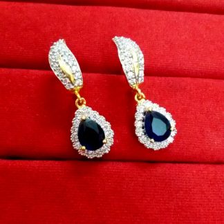 Daphne Sparkling Zircon Blue Shade earrings for Women, Best Anniversary Gift