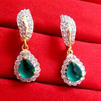 Daphne Sparkling Zircon Studded Earrings for Women, Anniversary Gift - Close Up