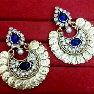 Daphne Blue Shade Polki Earrings for women for gift