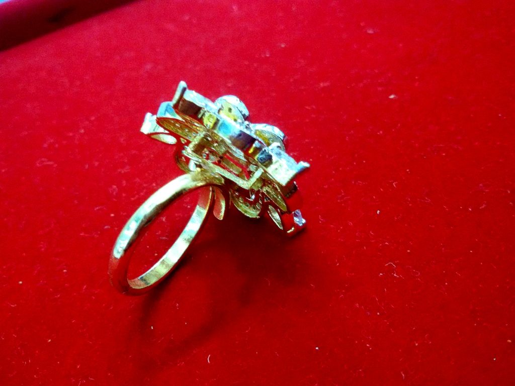 Daphne Gold Plated Unique Ring With American Diamonds Best for Gift Back