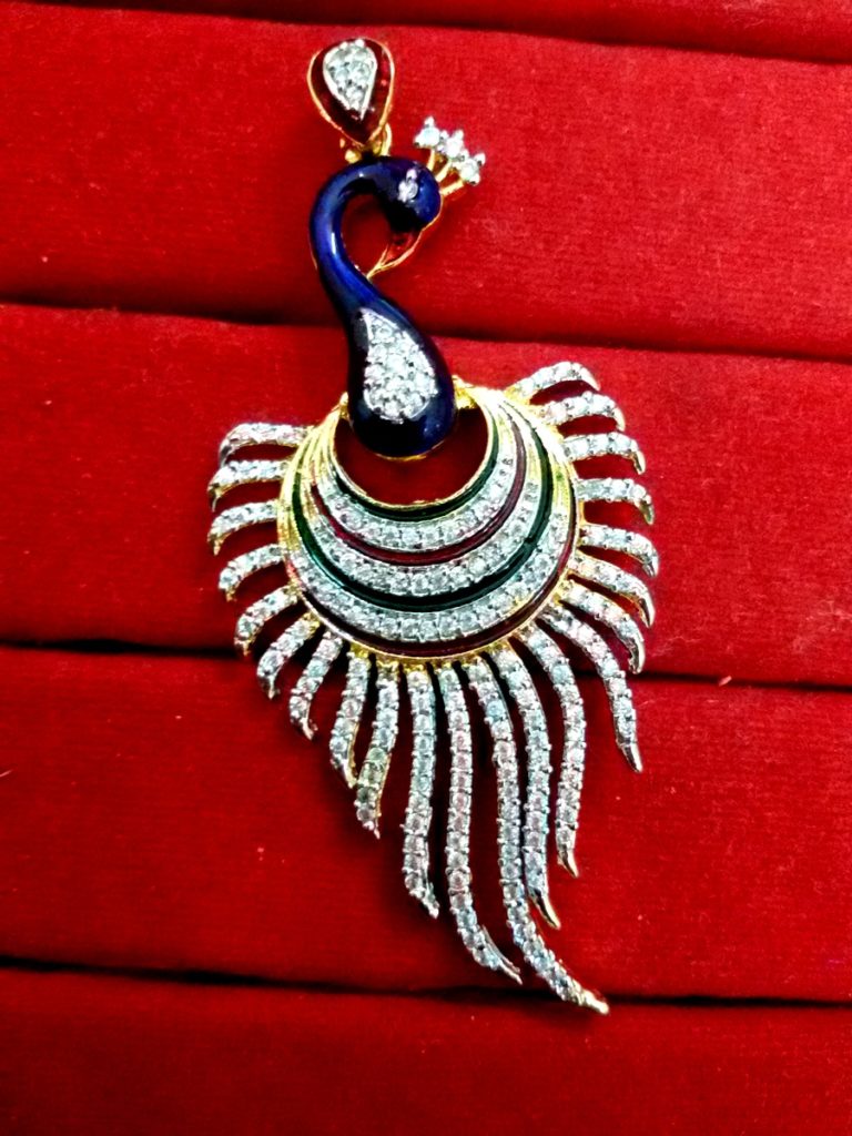 Daphne Peacock Meenakari AD Pendant