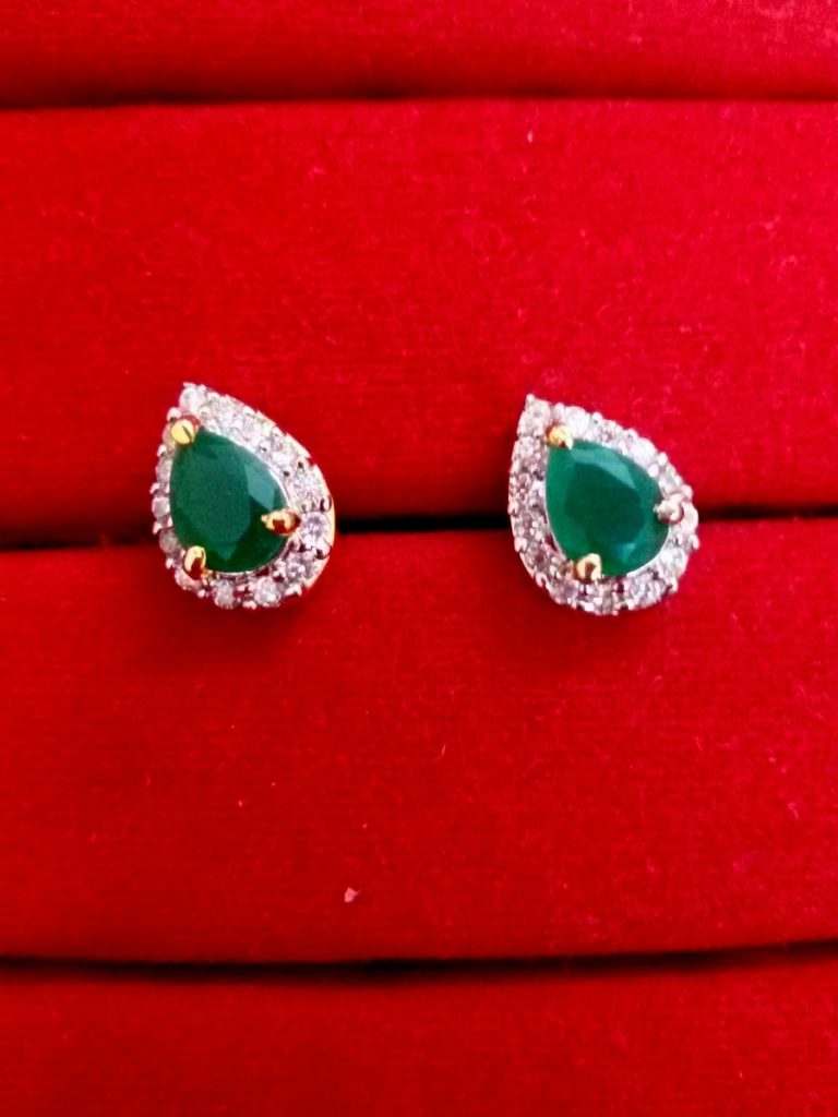 Emerald AD Set Pendant Earrings