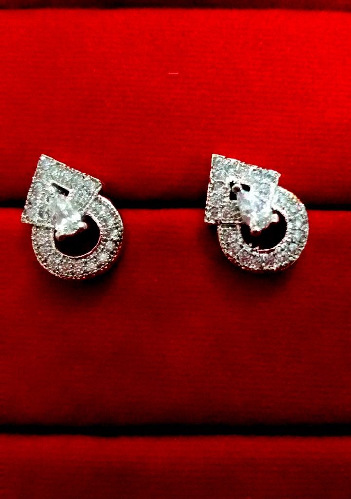 Daphne Party Wear CZ Zircon Earrings for Anniversary Gift