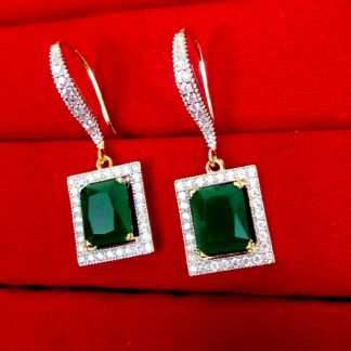 Daphne Party Wear Emerald CZ Hanging for women, Best Gift to Wife