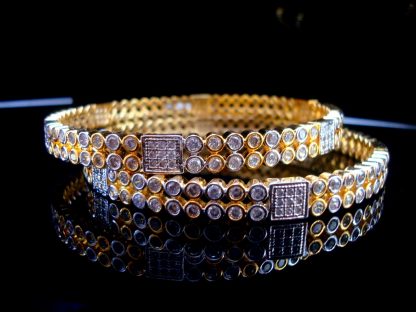 Daphne Sparkling AD studded Bangles Closer look 2