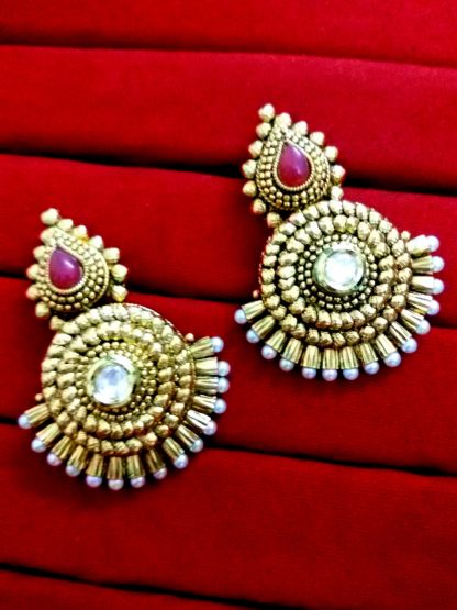 Brand New Bollywood Daphne Polki Earrings with Pearl