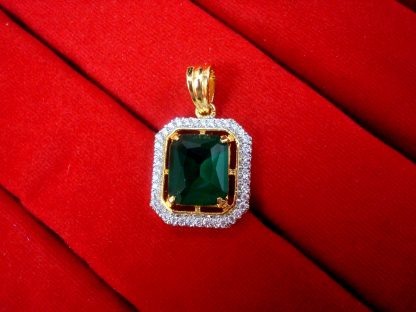 Daphne Edge Emerald Pendant