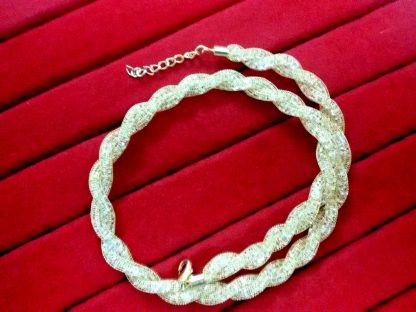 Daphne Golden Net Chain with Embedded AD stones for women, Strong and High Quality
