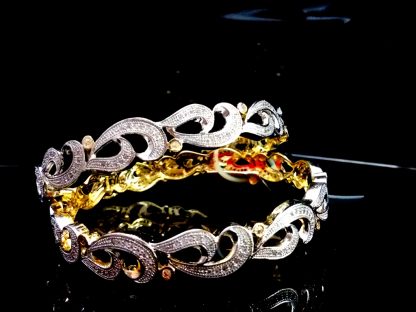 Daphne Sparkling AD Studded Bangles design, best Gift for Wife -Closer View