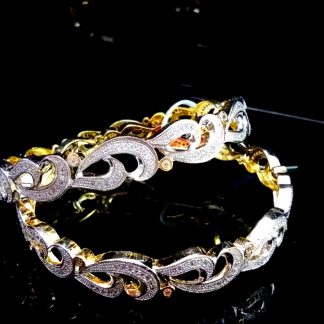 Daphne Sparkling AD Studded Bangles design, best Gift for Wife - Side View