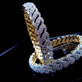 Daphne Sparkling Precious American Diamond Bangles for Anniversary Gift- Side View