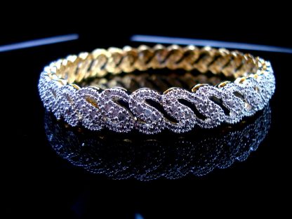 Daphne Sparkling Precious American Diamond Bangles for Anniversary Gift - Single view