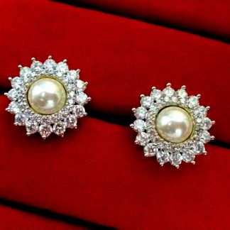 Daphne Sparkling Zircon White Pearl Tops