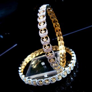 Daphne Fashionable Zircon Glitter Bangles, Party Wear - View