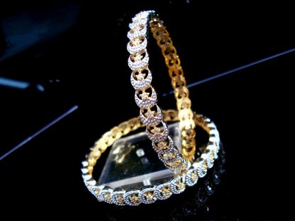 Daphne Fashionable Zircon Glitter Bangles, Party Wear - View