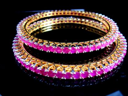 Daphne Party Wear Ruby Shade Bangles for Wedding Events - CLOSER VIEW