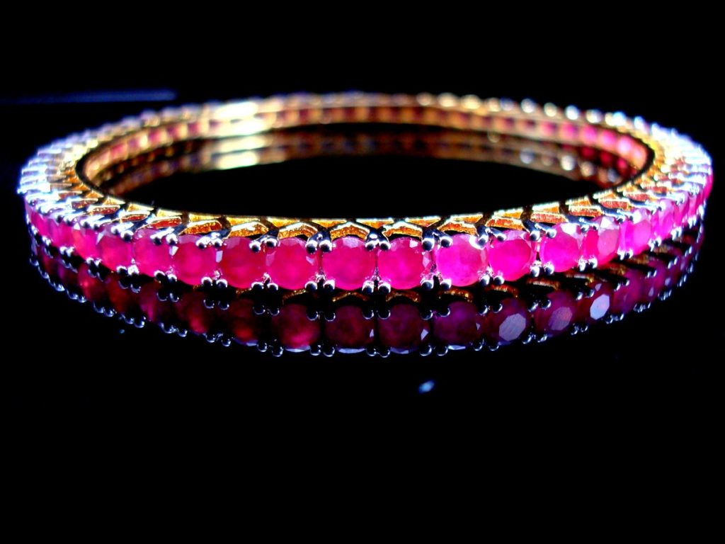 Daphne Party Wear Ruby Shade Bangles for Wedding Events - Impressive