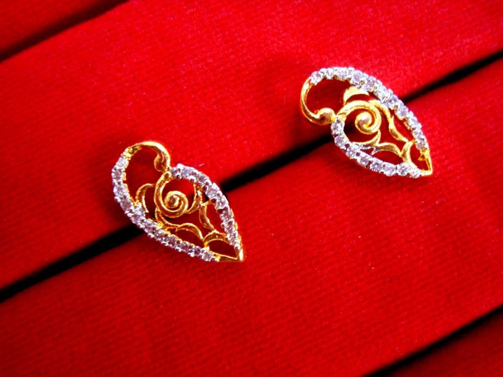 Daphne Ethnic Small Studded Zircon Earrings for Women